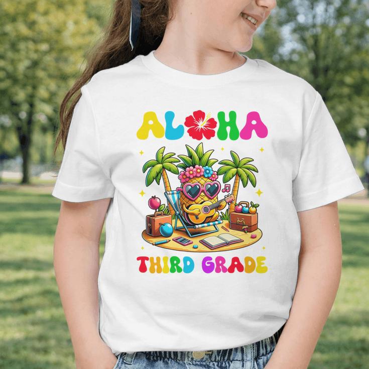 Aloha Third Grade Pineapple Hawaii Back To School Kids Girl Performance Graphic Toddler T-Shirt Aloha Third Grade Pineapple Hawaii Back To School Kids Girl Performance Graphic Toddler T-Shirt