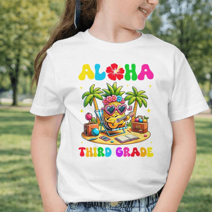 Aloha Third Grade Pineapple Hawaii Back To School Kids Girl Graphic Toddler T-Shirt Aloha Third Grade Pineapple Hawaii Back To School Kids Girl Graphic Toddler T-Shirt