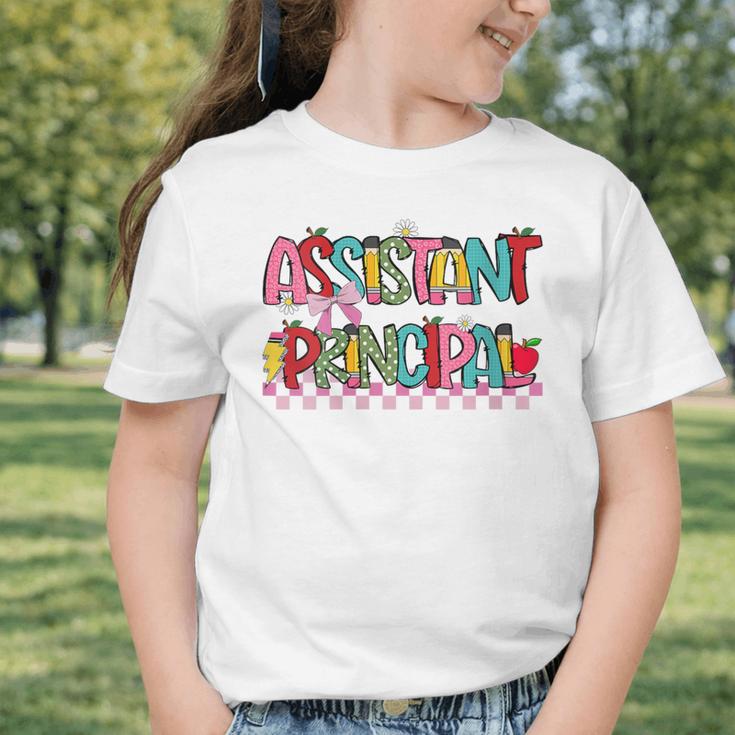 Assistant Principal Coquette Bow Pencil Cute Back To School Graphic Toddler T-Shirt