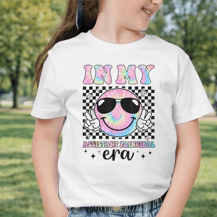 In My Assistant Principal Era Groovy Tie Dye Back To School Graphic Toddler T-Shirt In My Assistant Principal Era Groovy Tie Dye Back To School Graphic Toddler T-Shirt