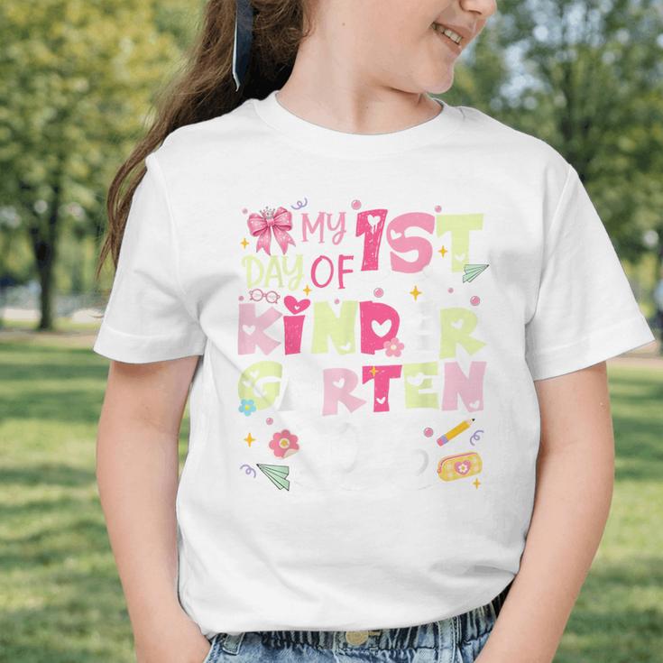 Back To School My 1st Day Of Kindergarten 2026 Bow Graphic Toddler T-Shirt Back To School My 1st Day Of Kindergarten 2026 Bow Graphic Toddler T-Shirt