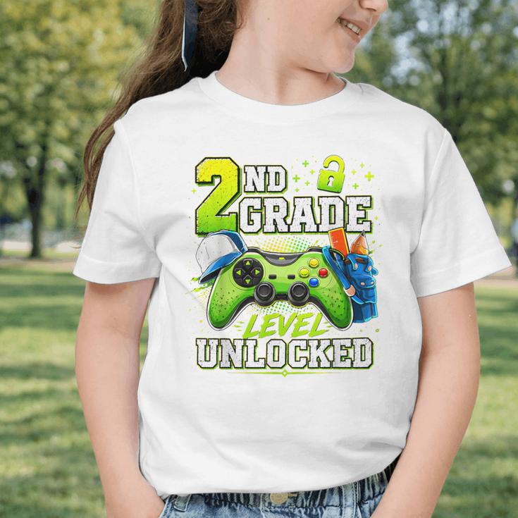 Back To School 2nd Second Grade Level Unlocked Gamer Kid Graphic Toddler T-Shirt Back To School 2nd Second Grade Level Unlocked Gamer Kid Graphic Toddler T-Shirt