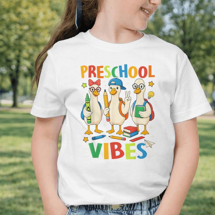 Back To School Cute Goose Preschool Vibes Girls Boys Graphic Toddler T-Shirt Back To School Cute Goose Preschool Vibes Girls Boys Graphic Toddler T-Shirt