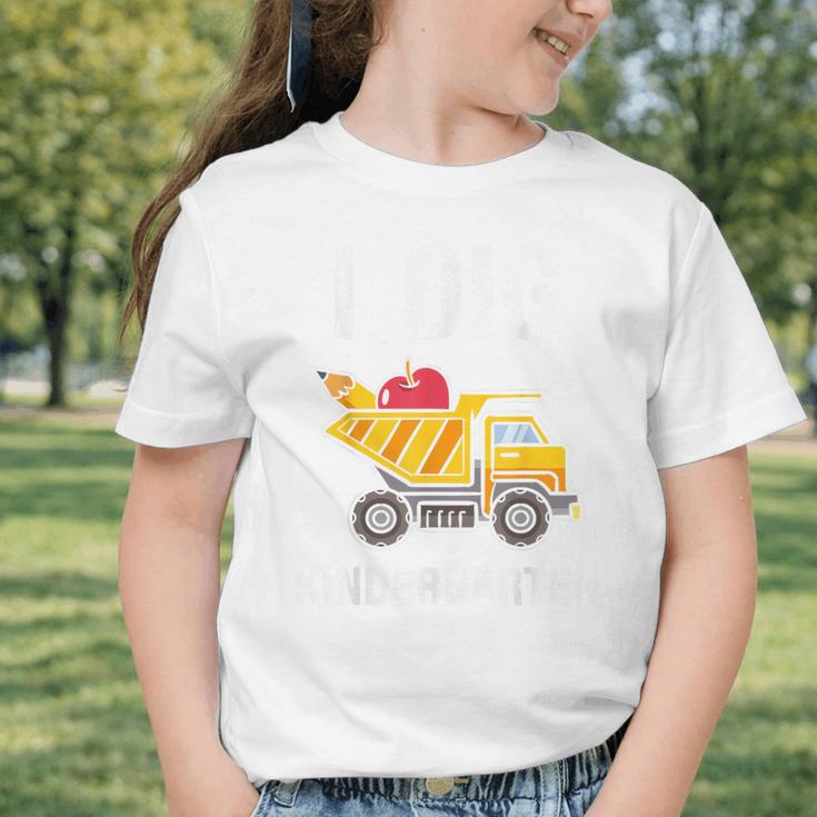 Back To School I Dig Kindergarten Dumping Truck Boys Girls Graphic Toddler T-Shirt Back To School I Dig Kindergarten Dumping Truck Boys Girls Graphic Toddler T-Shirt