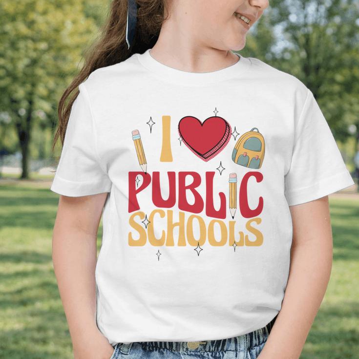 Back To School Education I Love Public Schools Graphic Toddler T-Shirt Back To School Education I Love Public Schools Graphic Toddler T-Shirt