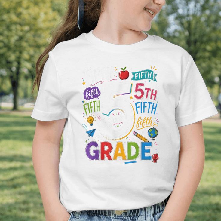 Back To School Fifth 5th Grade Classroom Typography Graphic Toddler T-Shirt Back To School Fifth 5th Grade Classroom Typography Graphic Toddler T-Shirt