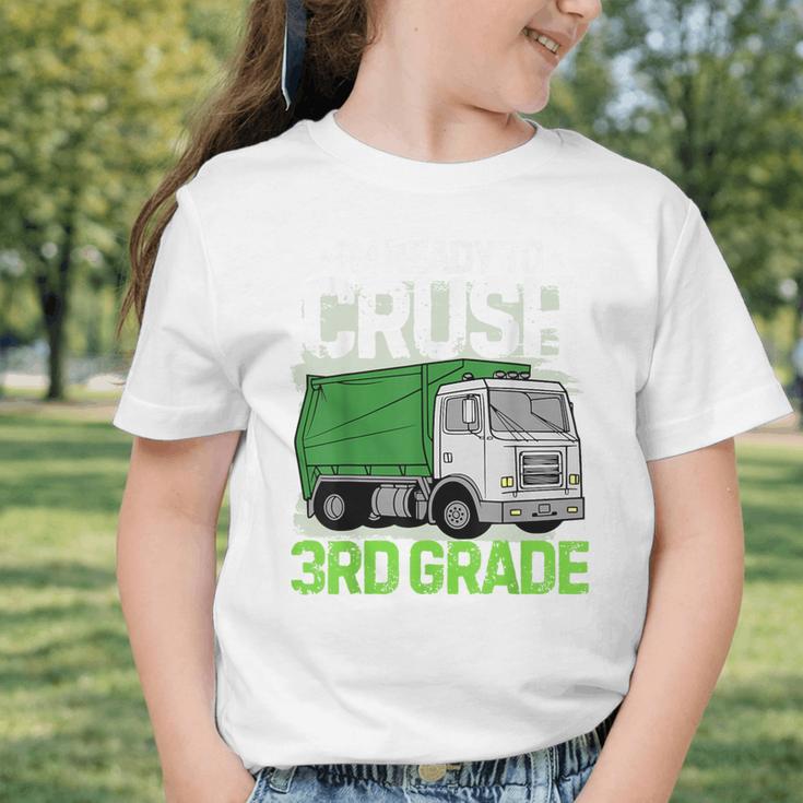 Back To School First Day Of 3rd Grade Garbage Truck Boys Graphic Toddler T-Shirt
