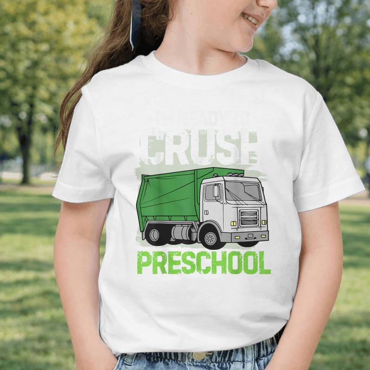 Back To School First Day Of Preschool Garbage Truck Boys Graphic Toddler T-Shirt