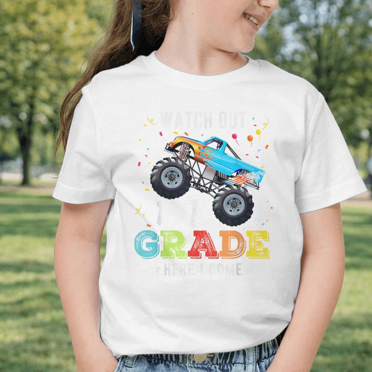 Back To School First Grade Here I Come For Boy Kids Truck Graphic Toddler T-Shirt Back To School First Grade Here I Come For Boy Kids Truck Graphic Toddler T-Shirt