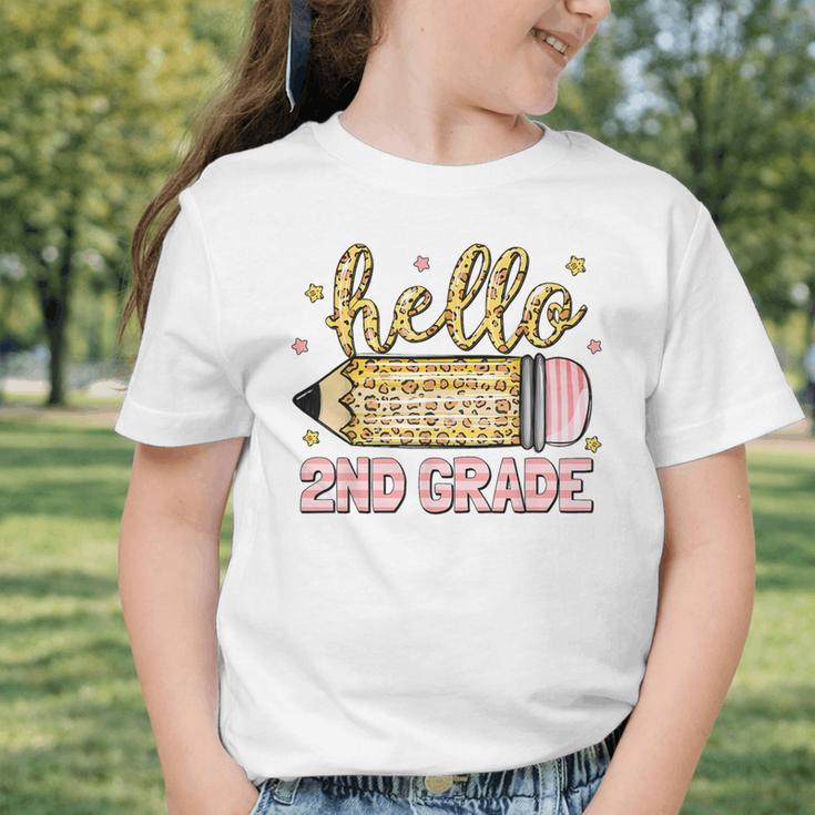 Back To School Hello Second 2nd Grade Leopard Pencil Girl Graphic Toddler T-Shirt Back To School Hello Second 2nd Grade Leopard Pencil Girl Graphic Toddler T-Shirt