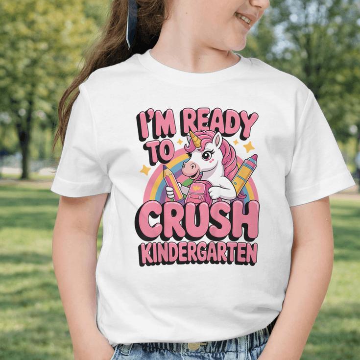 Back To School I'm Ready To Crush Kindergarten Unicorn Graphic Toddler T-Shirt Back To School I'm Ready To Crush Kindergarten Unicorn Graphic Toddler T-Shirt