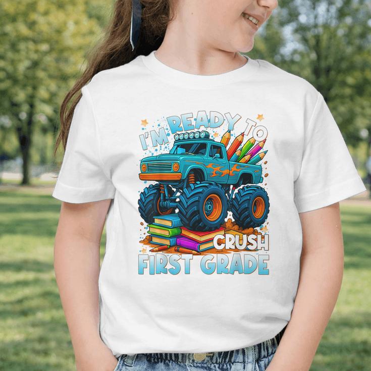 Back To School Ready To Crush 1st Grade Monster Truck Boys Graphic Toddler T-Shirt Back To School Ready To Crush 1st Grade Monster Truck Boys Graphic Toddler T-Shirt