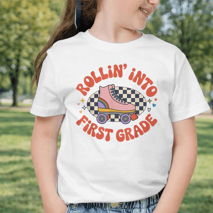 Back To School Rollin Into First Grade Girls Graphic Toddler T-Shirt Back To School Rollin Into First Grade Girls Graphic Toddler T-Shirt