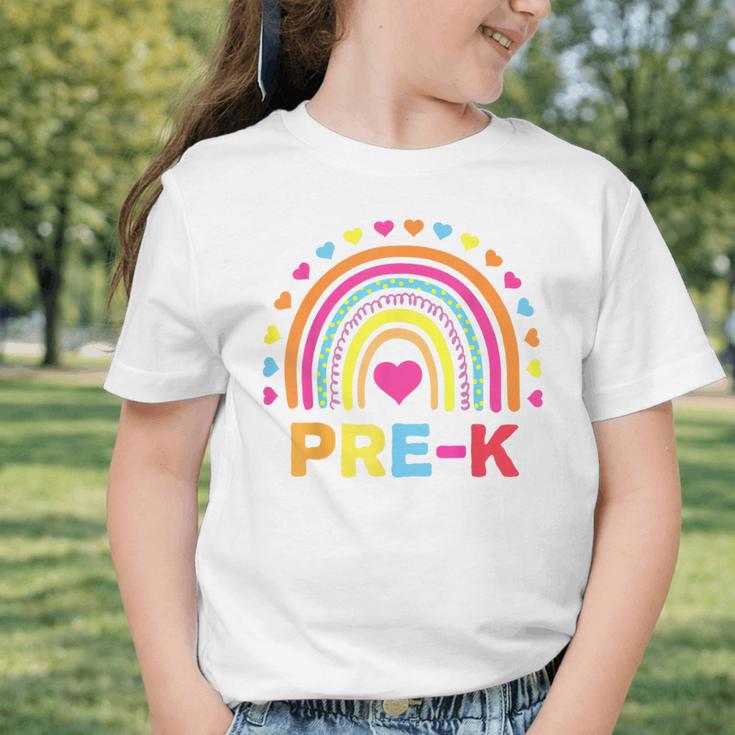 Back To School Shirt Rainbow Happy First Day Of Pre-K Graphic Toddler T-Shirt Back To School Shirt Rainbow Happy First Day Of Pre-K Graphic Toddler T-Shirt