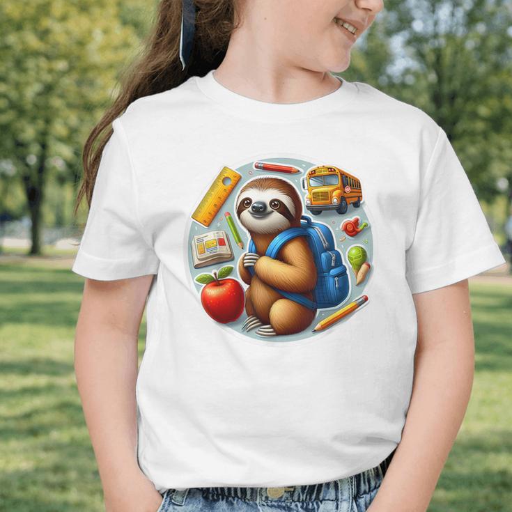 Back To School Sloth Boys Girls Student Kids Lover Child New Graphic Toddler T-Shirt Back To School Sloth Boys Girls Student Kids Lover Child New Graphic Toddler T-Shirt