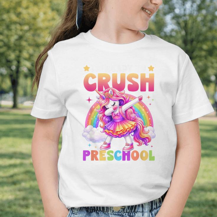 Back To School Unicorn Girls I'm Ready To Crush Preschool Graphic Toddler T-Shirt Back To School Unicorn Girls I'm Ready To Crush Preschool Graphic Toddler T-Shirt