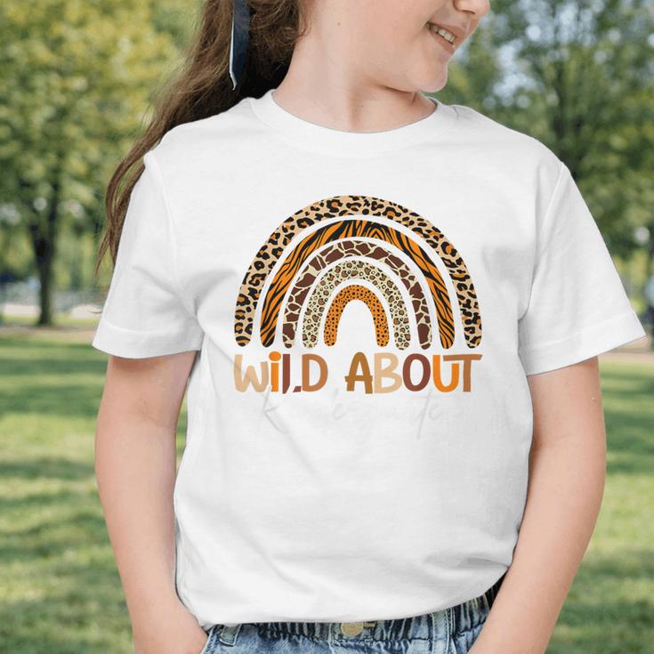 Back To School Wild About Kindergarten Leopard Rainbow Graphic Toddler T-Shirt Back To School Wild About Kindergarten Leopard Rainbow Graphic Toddler T-Shirt