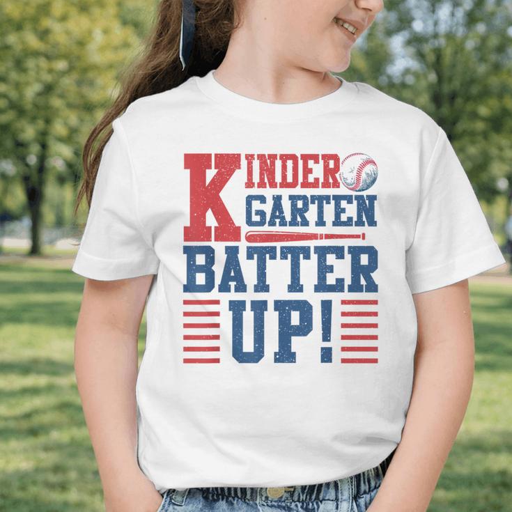 Baseball Kindergarten Back To School Kindergarten Batter Up Graphic Toddler T-Shirt Baseball Kindergarten Back To School Kindergarten Batter Up Graphic Toddler T-Shirt