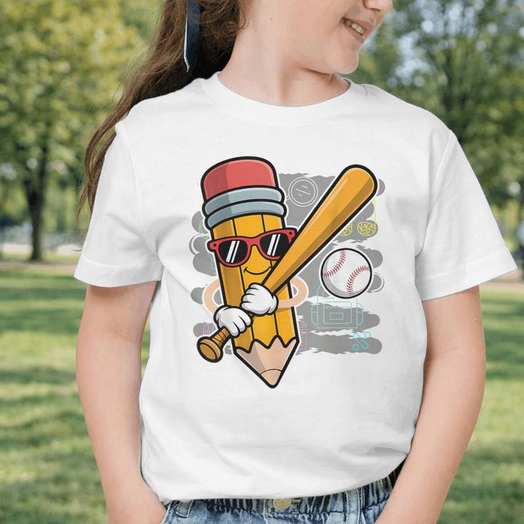 Baseball Player Pencil Back To School Cute Sport Students Graphic Toddler T-Shirt Baseball Player Pencil Back To School Cute Sport Students Graphic Toddler T-Shirt