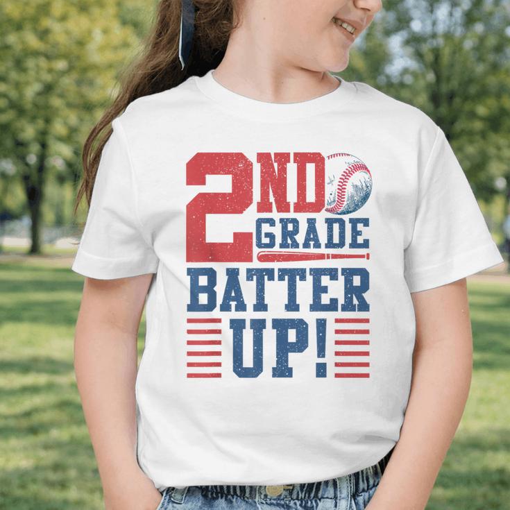 Baseball Second Grade Back To School 2nd Grade Batter Up Graphic Toddler T-Shirt