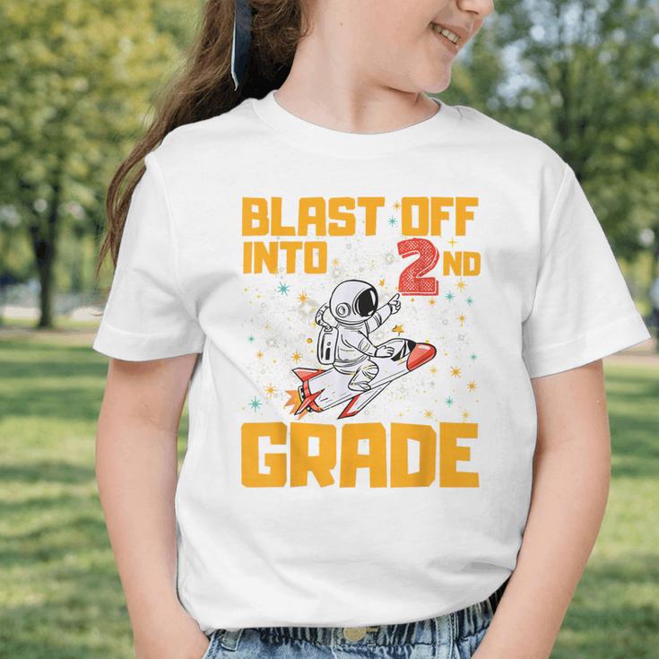 Blast Off Into Second Grade Back To School 2nd Graders Graphic Toddler T-Shirt Blast Off Into Second Grade Back To School 2nd Graders Graphic Toddler T-Shirt