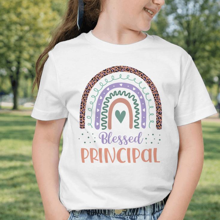Blessed Principal Back To School Boho Rainbow Premium Tri-Blend Graphic Toddler T-Shirt