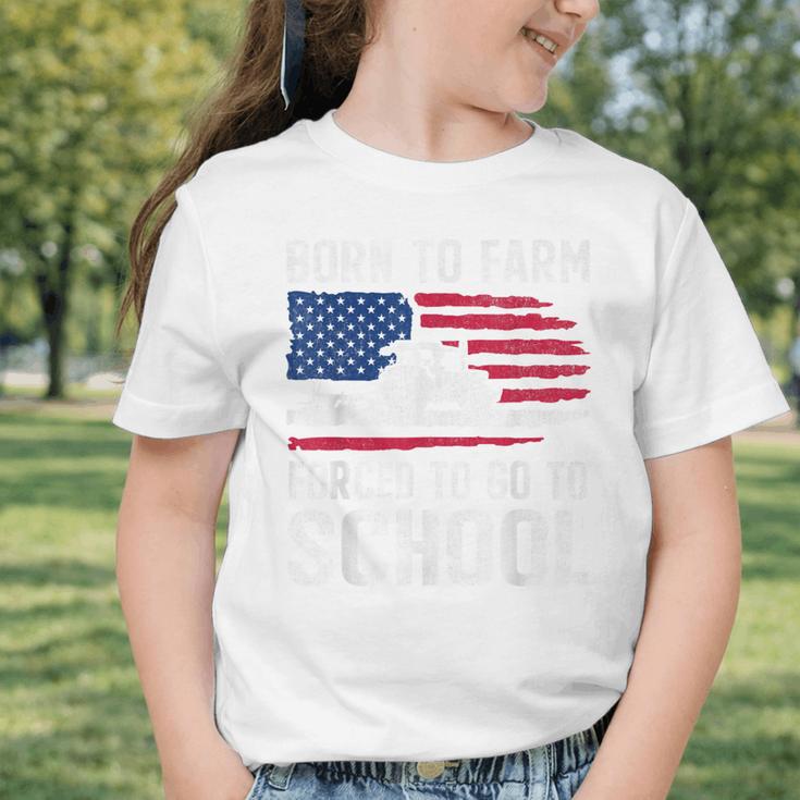 Born To Farm Forced To Go To School Farmer Back To School Graphic Toddler T-Shirt Born To Farm Forced To Go To School Farmer Back To School Graphic Toddler T-Shirt
