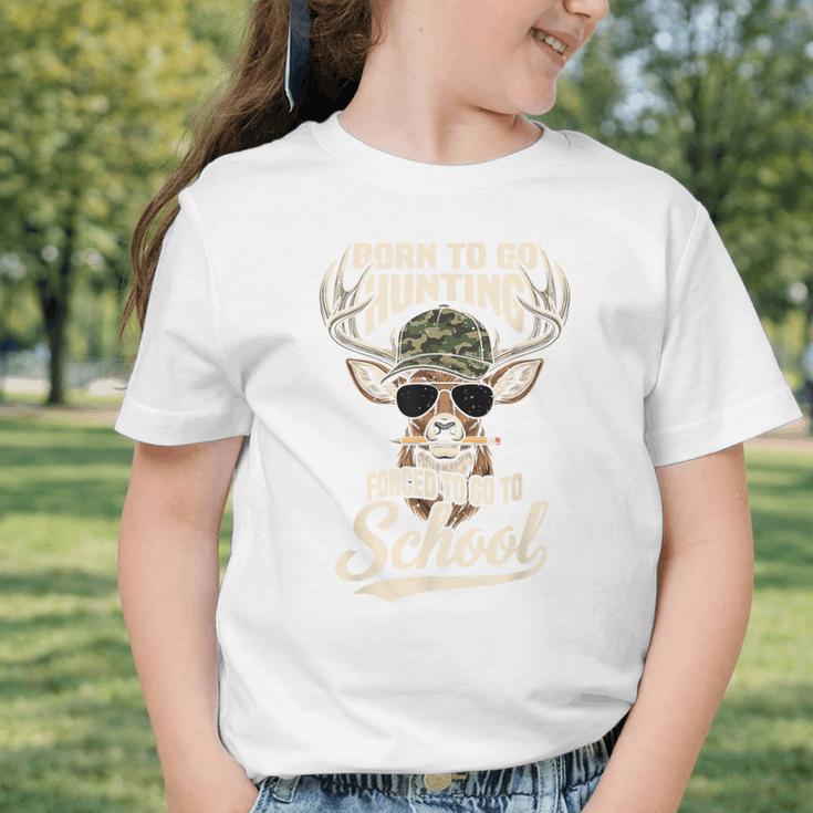 Born To Go Hunting Forced To Go Back To School Camo Deer Boy Graphic Toddler T-Shirt Born To Go Hunting Forced To Go Back To School Camo Deer Boy Graphic Toddler T-Shirt