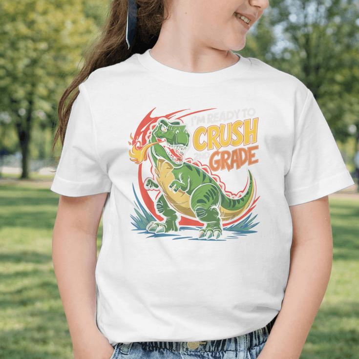 Boy Kid Ready To Crush 2nd Grade Dinosaur Back To School Graphic Toddler T-Shirt Boy Kid Ready To Crush 2nd Grade Dinosaur Back To School Graphic Toddler T-Shirt