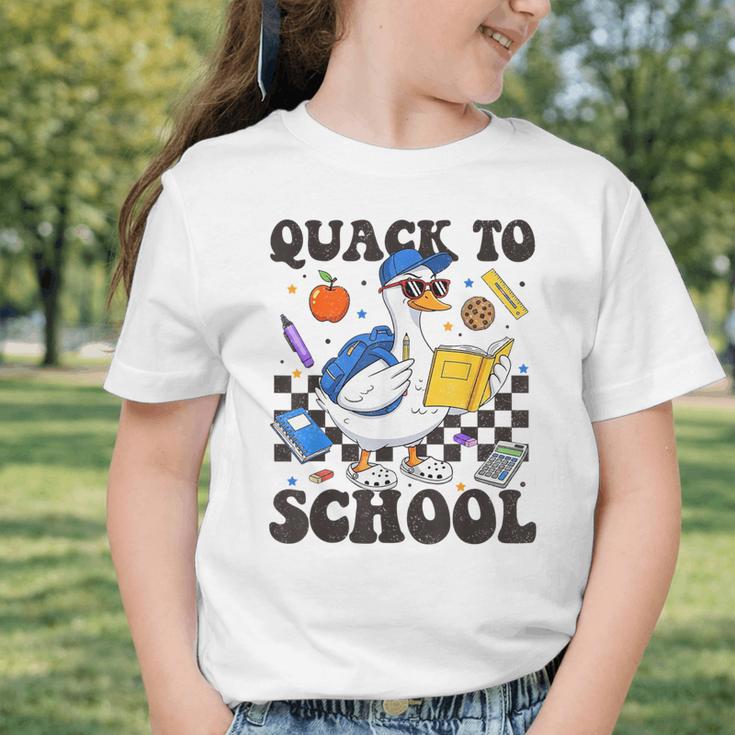 Boys Kid Back To School Goose Quackers Quack To School Graphic Toddler T-Shirt Boys Kid Back To School Goose Quackers Quack To School Graphic Toddler T-Shirt