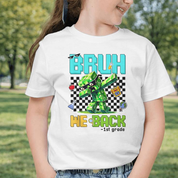 Bruh We Back 1st Grade Back To School Gamer Dabbing Boy Kids Graphic Toddler T-Shirt Bruh We Back 1st Grade Back To School Gamer Dabbing Boy Kids Graphic Toddler T-Shirt