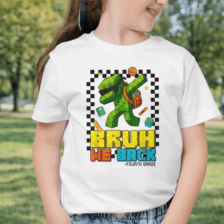 Bruh We Back 4th Grade Back To School Gamer Dabbing Boy Kids Graphic Toddler T-Shirt