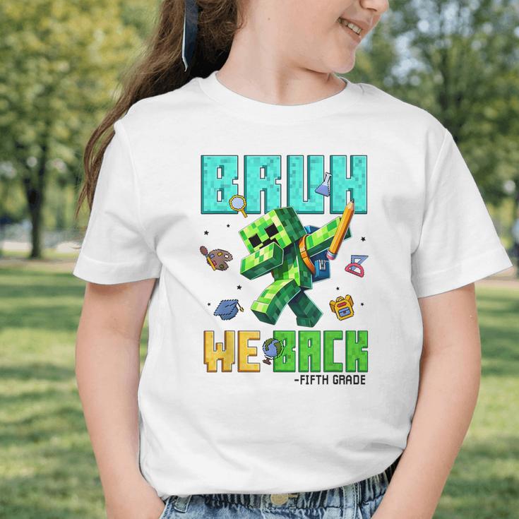 Bruh We Back 5th Grade Back To School Gamer Dabbing Boy Kids Graphic Toddler T-Shirt Bruh We Back 5th Grade Back To School Gamer Dabbing Boy Kids Graphic Toddler T-Shirt