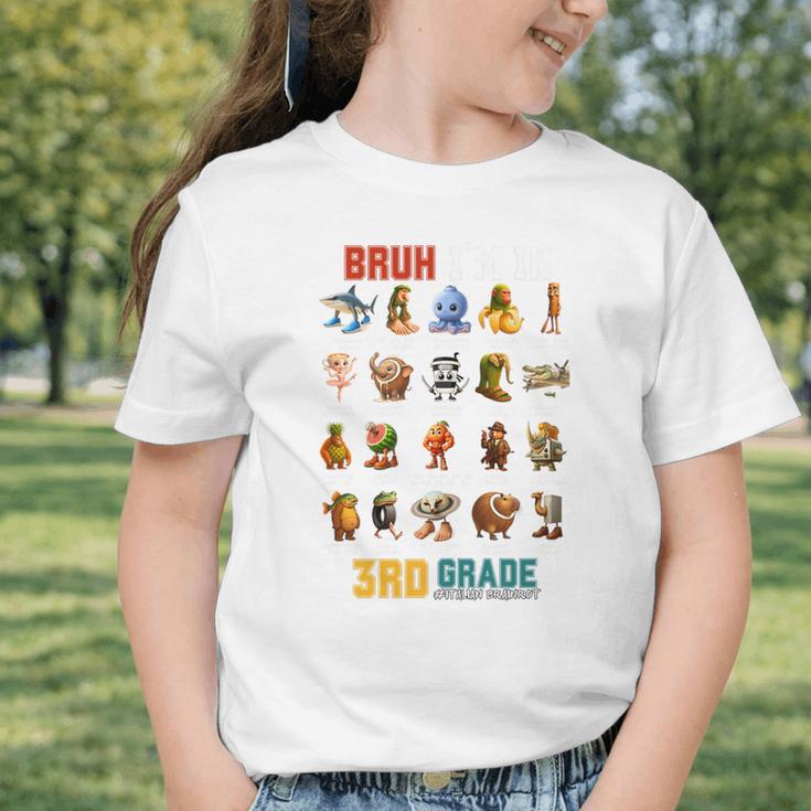 Bruh I’m In 3rd Grade Back To School Italian Brainrot Premium Tri-Blend Graphic Toddler T-Shirt