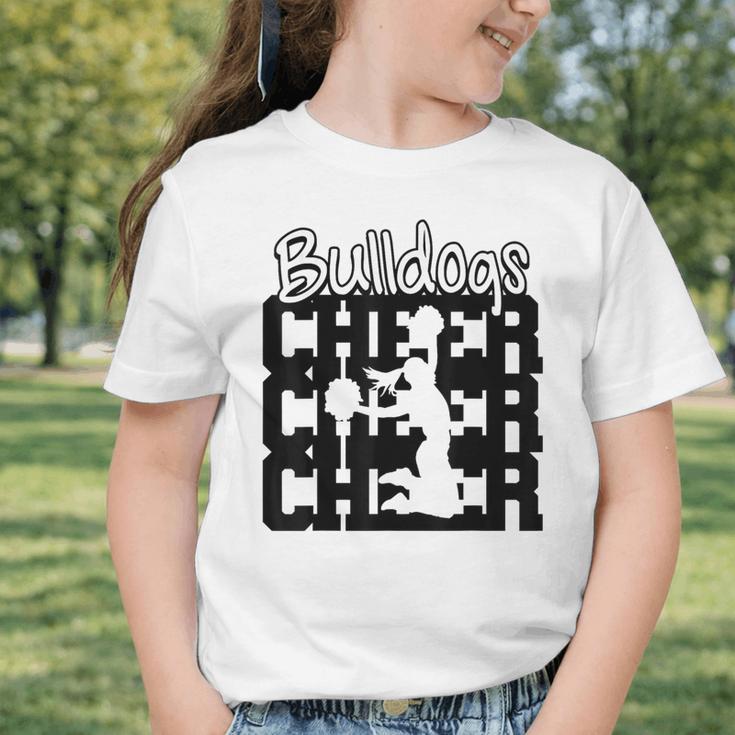 Bulldogs Cheer Back To School Cheerleading Spirit Graphic Toddler T-Shirt Bulldogs Cheer Back To School Cheerleading Spirit Graphic Toddler T-Shirt