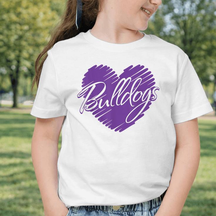 Bulldogs Heart Back To School Spirit P Graphic Toddler T-Shirt