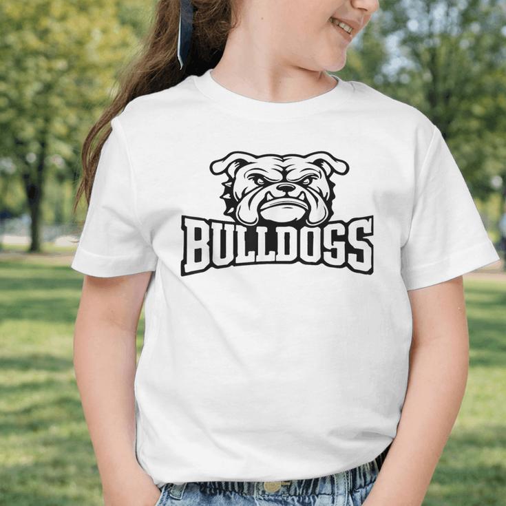 Bulldogs Mascot Back To School Team Spirit Graphic Toddler T-Shirt