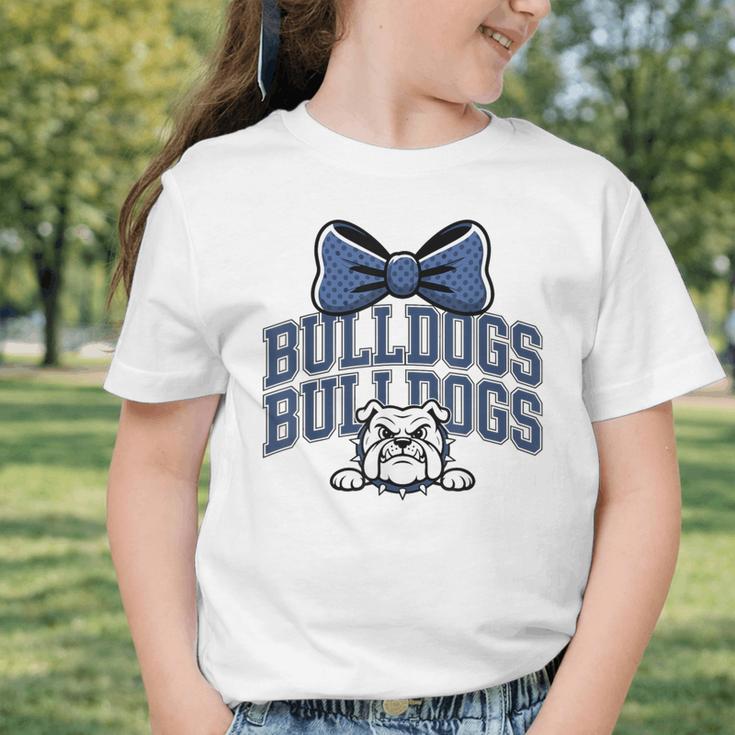 Bulldogs Mascot Team Spirit Sports Fan Back To School Graphic Toddler T-Shirt Bulldogs Mascot Team Spirit Sports Fan Back To School Graphic Toddler T-Shirt