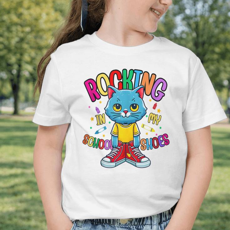 Cat Rocking I n My School Shoes Back To School Student Graphic Toddler T-Shirt Cat Rocking I n My School Shoes Back To School Student Graphic Toddler T-Shirt