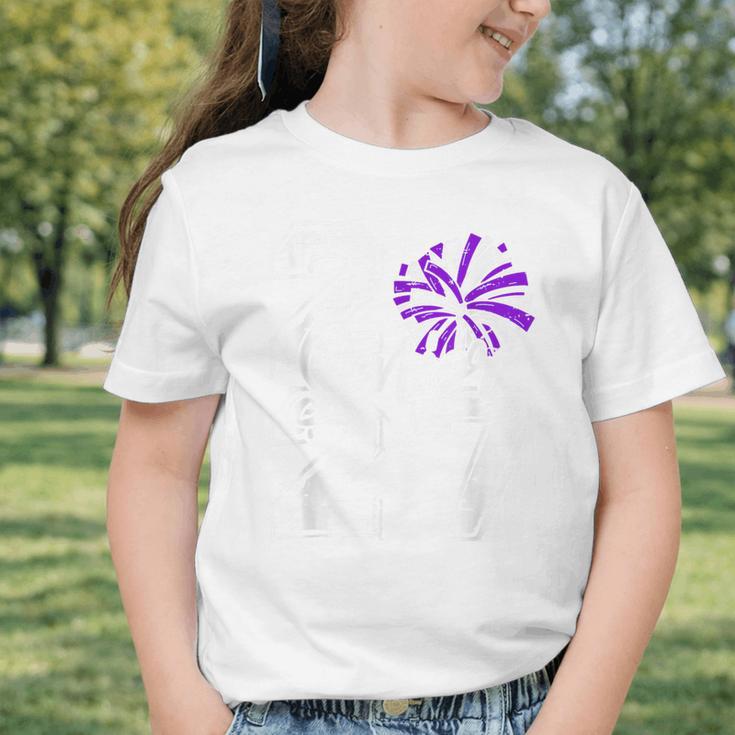 Class Of 2027 Cheer Purple Senior 2027 Back To School Graphic Toddler T-Shirt