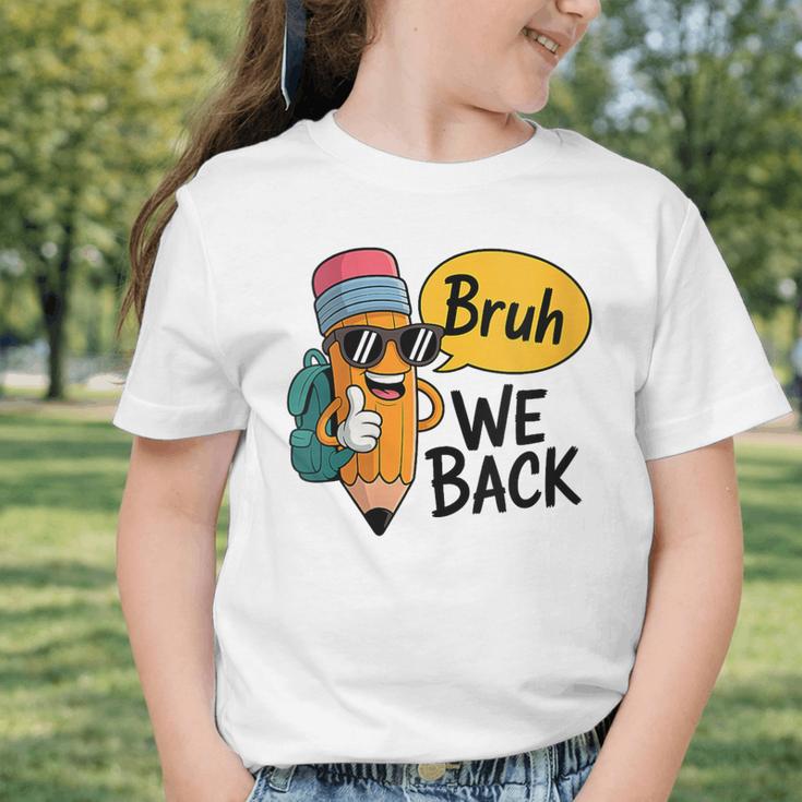 Cool Cartoon Pencil Saying Bruh Back To School Graphic Toddler T-Shirt Cool Cartoon Pencil Saying Bruh Back To School Graphic Toddler T-Shirt