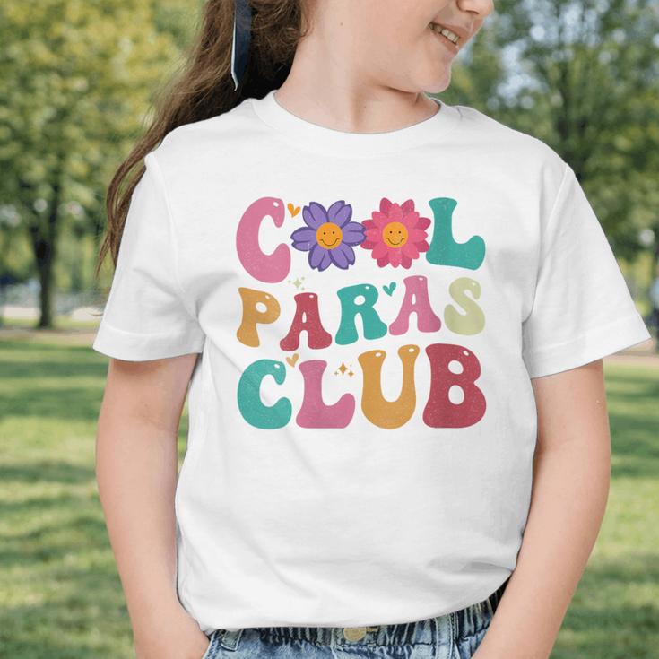 Cool Paras Club Paraprofessional Groovy Back To School Graphic Toddler T-Shirt Cool Paras Club Paraprofessional Groovy Back To School Graphic Toddler T-Shirt