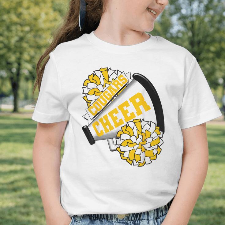 Cougars Cheer Back To School Cheerleading Spirit GY Graphic Toddler T-Shirt Cougars Cheer Back To School Cheerleading Spirit GY Graphic Toddler T-Shirt