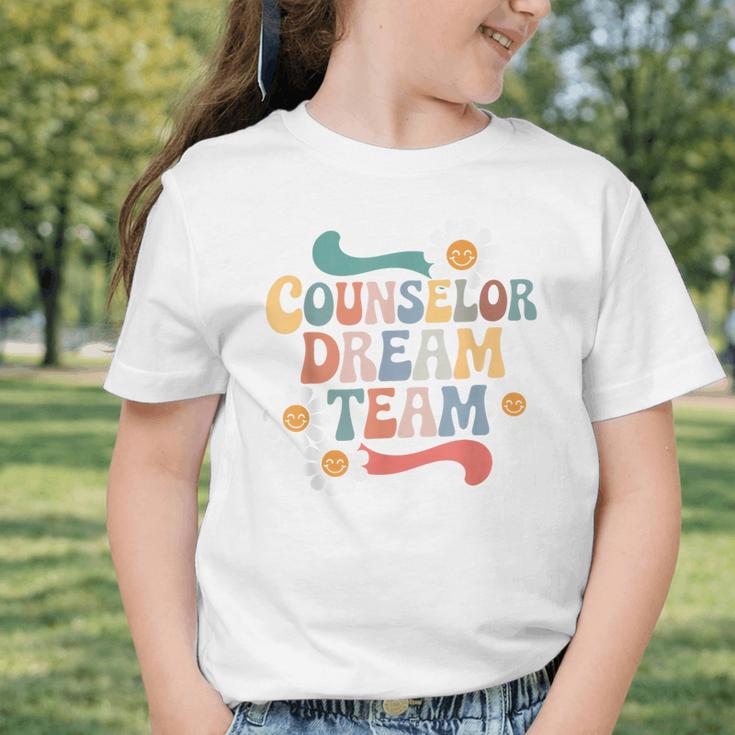 Counselor Dream Team Retro Back To School Counselor Squad Graphic Toddler T-Shirt Counselor Dream Team Retro Back To School Counselor Squad Graphic Toddler T-Shirt