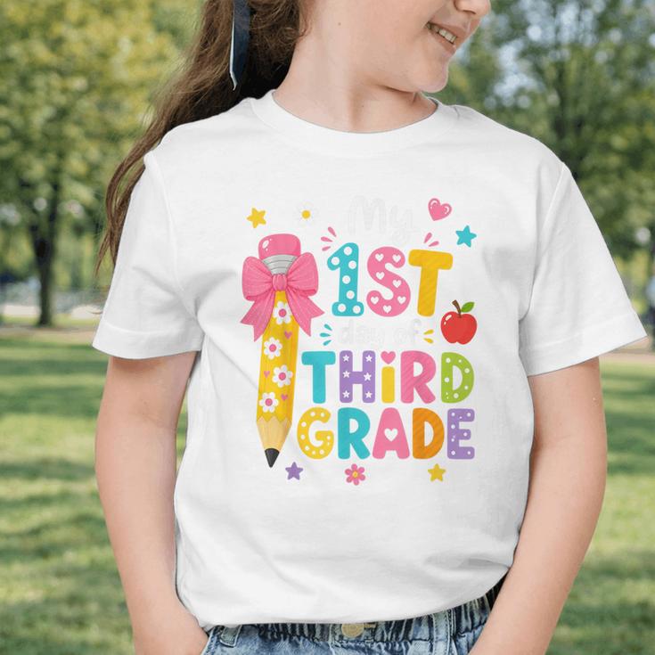 Cute My 1st Day Of Third Grade Pencil Back To School Girls Graphic Toddler T-Shirt Cute My 1st Day Of Third Grade Pencil Back To School Girls Graphic Toddler T-Shirt