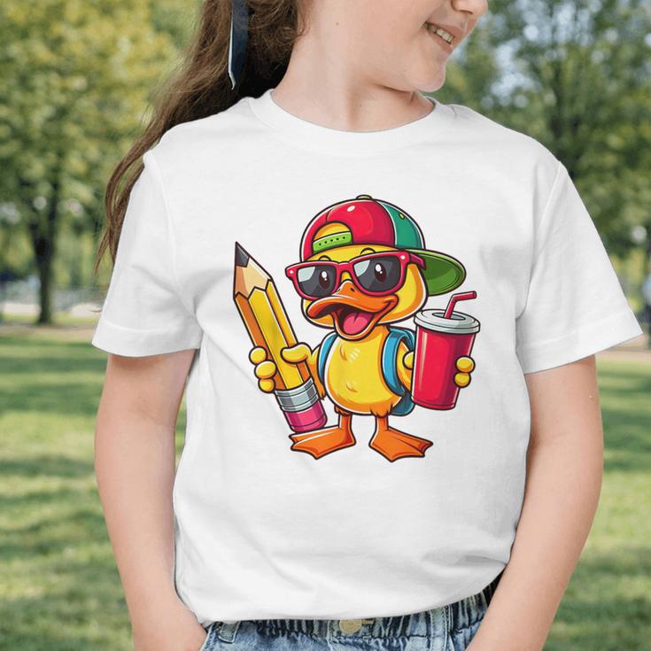 Cute Duck Lover Pencil Back To School Kids Boys Girls Graphic Toddler T-Shirt Cute Duck Lover Pencil Back To School Kids Boys Girls Graphic Toddler T-Shirt