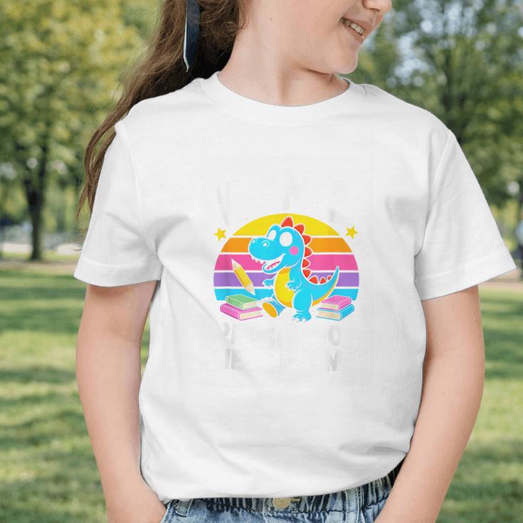 Dino Preschool Here I Come Cute Back To School Graphic Toddler T-Shirt