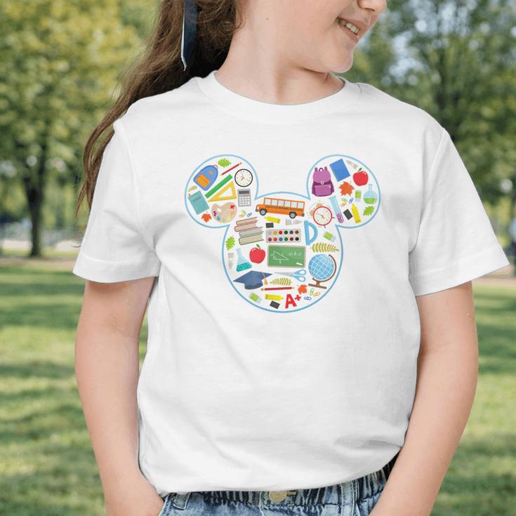 Disney Mickey And Friends Back To School Supplies Logo Fill Graphic Toddler T-Shirt