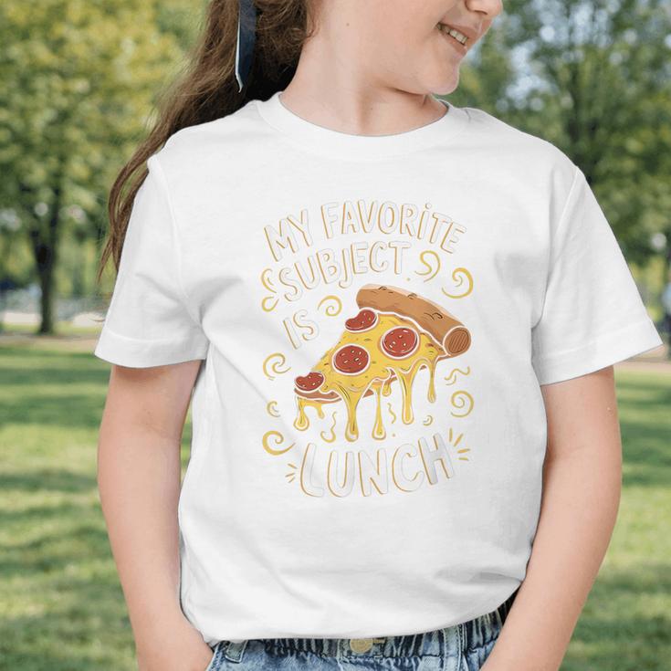 My Favorite Subject Is Lunch Pizza Back To School Graphic Toddler T-Shirt My Favorite Subject Is Lunch Pizza Back To School Graphic Toddler T-Shirt
