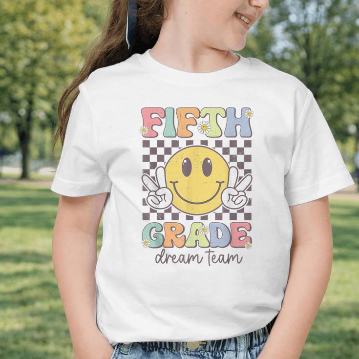 Fifth Grade Dream Team Smile Face Back To School 5th Grade Graphic Toddler T-Shirt Fifth Grade Dream Team Smile Face Back To School 5th Grade Graphic Toddler T-Shirt